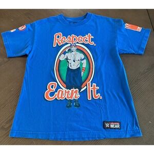 WWE Shirt John Cena Adult M Unisex Respect Earn It Never Give Up HLR T Shirt